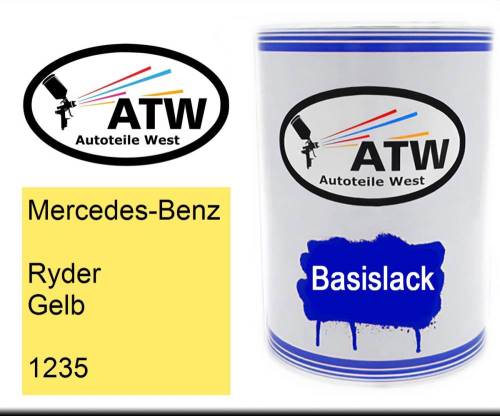 Mercedes-Benz, Ryder Gelb, 1235: 500ml Lackdose, von ATW Autoteile West.